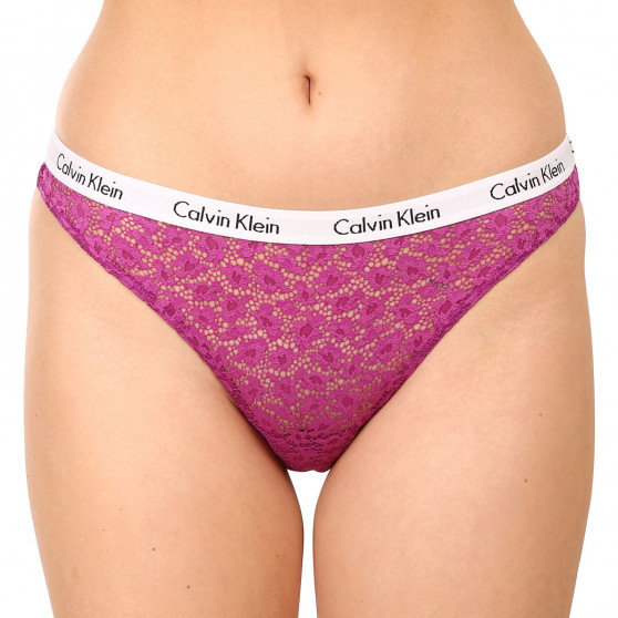 3PACK Cuecas brasileiras para mulher Calvin Klein multicolorido (QD3925E-6VY)