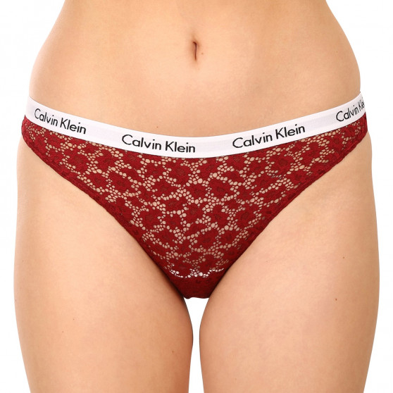 3PACK Cuecas brasileiras para mulher Calvin Klein multicolorido (QD3925E-6VY)