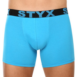 Calções de boxer para homem Styx longo desportivo elástico azul claro (U1169)