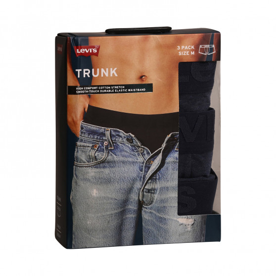 3PACK Boxers para homem Levis azul (905042001 008)