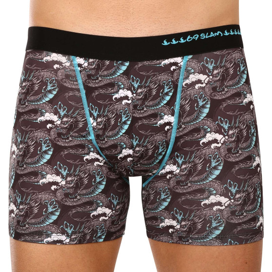 Boxers para homem 69SLAM fit moon dragon azul (MBYMNB-PO)