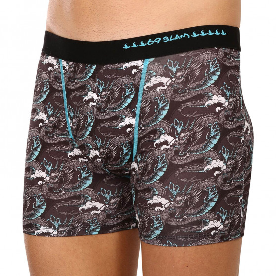 Boxers para homem 69SLAM fit moon dragon azul (MBYMNB-PO)