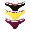 3PACK Tanga para mulher Diesel multicolorido (00SE0K-0EAXL-E6463)