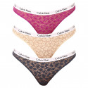 3PACK cuecas para mulher Calvin Klein superdimensionado multicolorido (QD3975E-6Q2)