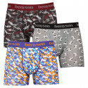 3PACK Boxers para homem Benysøn bambu multicolorido (BENY-7010)