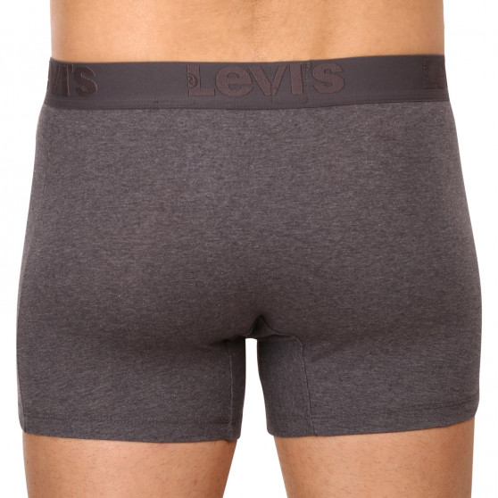 3PACK Boxers para homem Levis cinzento (905045001 007)