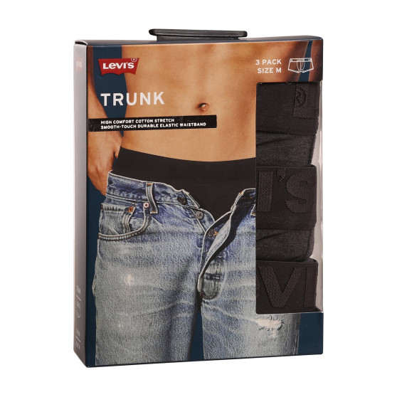 3PACK Boxers para homem Levis cinzento (905042001 007)