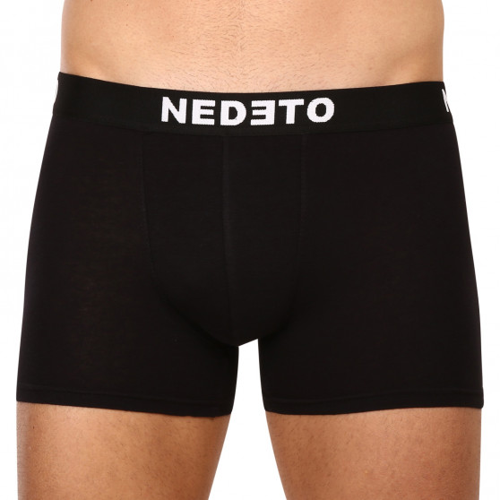 10PACK Boxers para homem Nedeto preto (10NDTB001-brand)