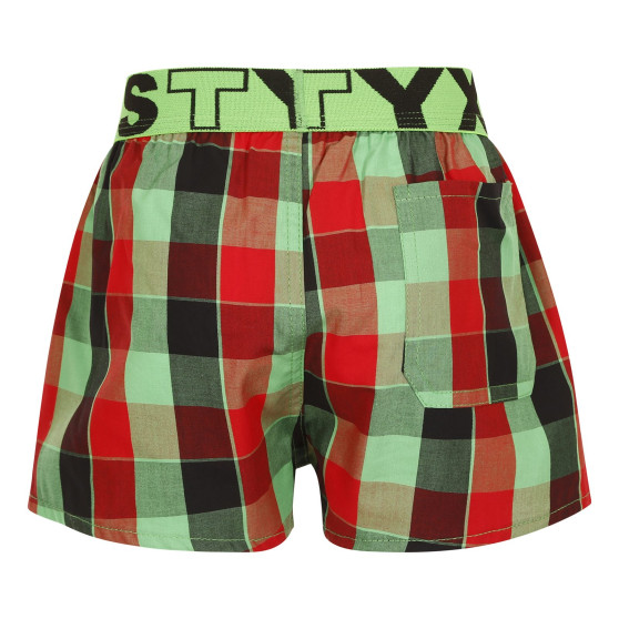 Boxers para crianças Styx desporto elástico multicolorido (BJ938)