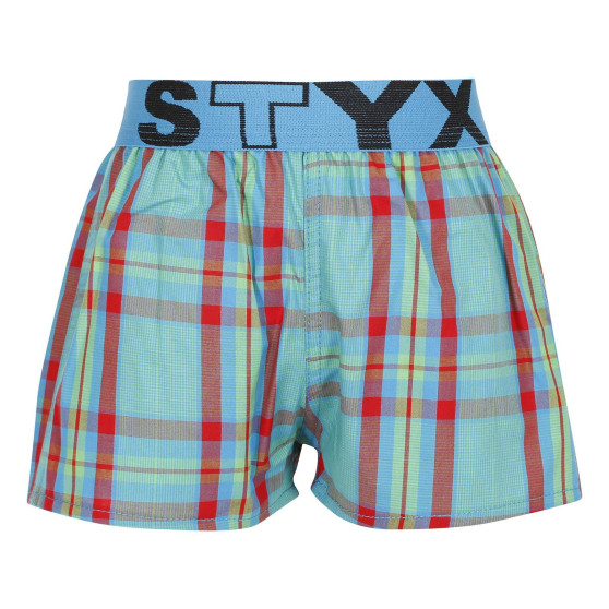 Boxers para crianças Styx desporto elástico multicolorido (BJ939)