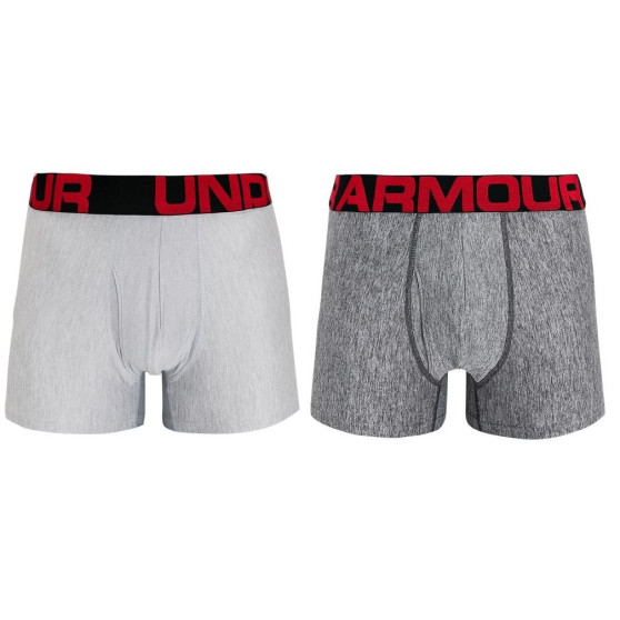 2PACK Boxers para homem Under Armour superdimensionado cinzento (1363618 011)