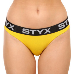 Cuecas para mulher Styx desporto elástico amarelo (IK1068)