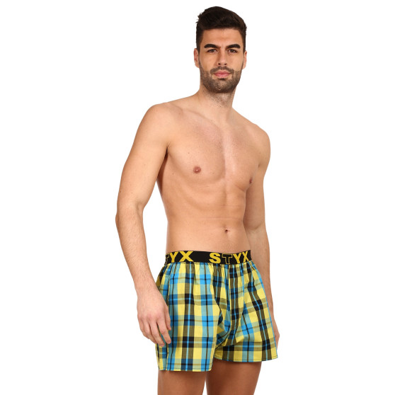 3PACK Boxers para homem Styx desporto elástico multicolorido (B9313233)