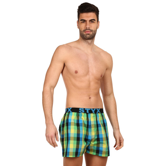 3PACK Boxers para homem Styx desporto elástico multicolorido (B9343536)