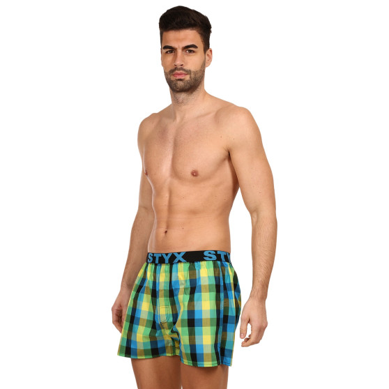 3PACK Boxers para homem Styx desporto elástico multicolorido (B9343536)