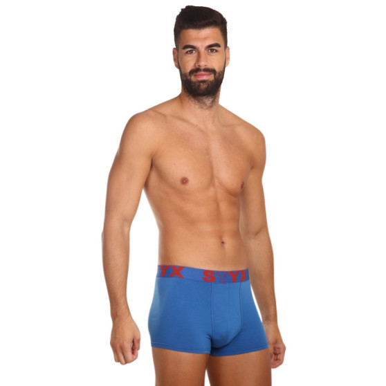 3PACK Boxers para homem Styx sport borracha azul (3G96789)