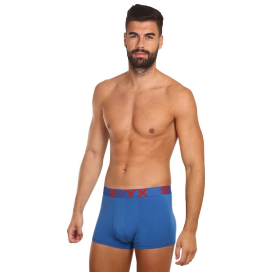 3PACK Boxers para homem Styx sport borracha azul (3G96789)