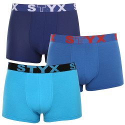 3PACK Boxers para homem Styx sport borracha azul (3G96789)