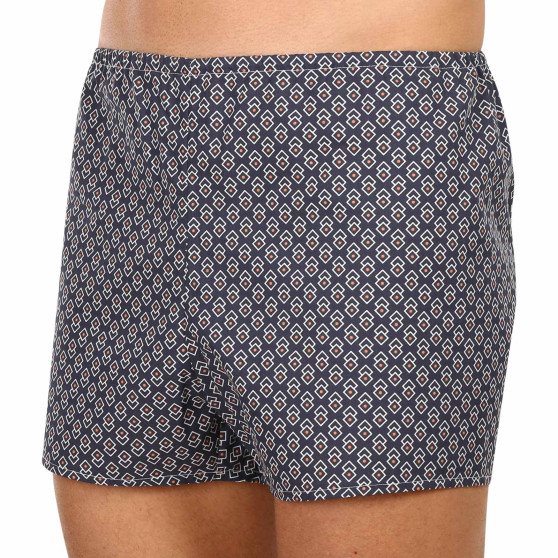 Boxers clássicos para homem Foltýn diamantes azuis escuros (K33)