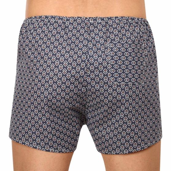 Boxers clássicos para homem Foltýn diamantes azuis escuros (K33)