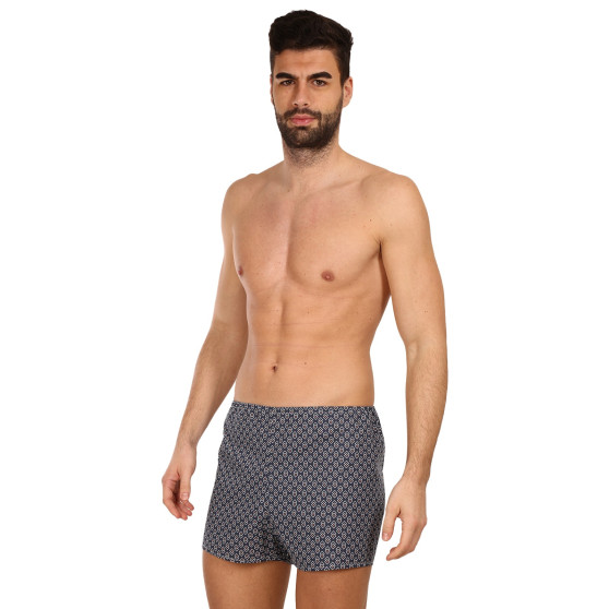 Boxers clássicos para homem Foltýn diamantes azuis escuros (K33)