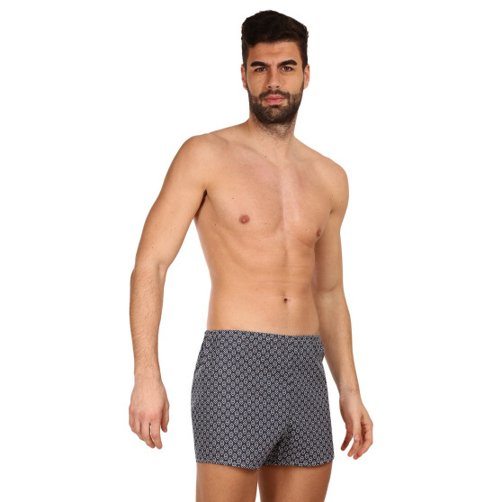 Boxers clássicos para homem Foltýn diamantes azuis escuros (K33)