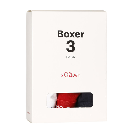 3PACK Boxers para homem S.Oliver multicolorido (JH-34B-51136323)