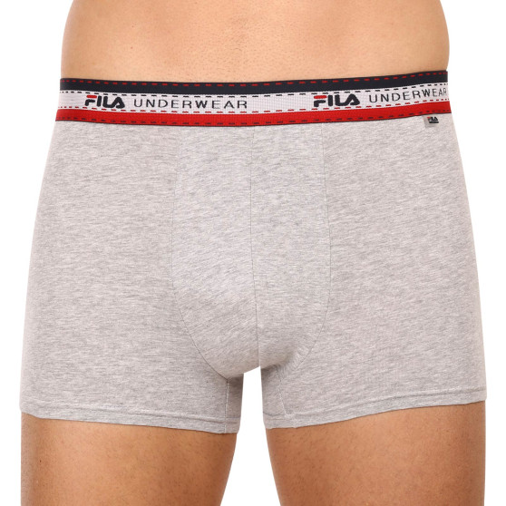 3PACK Boxers para homem Fila cinzento (FU5059/3-400)