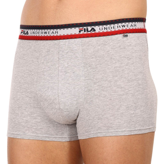 3PACK Boxers para homem Fila cinzento (FU5059/3-400)