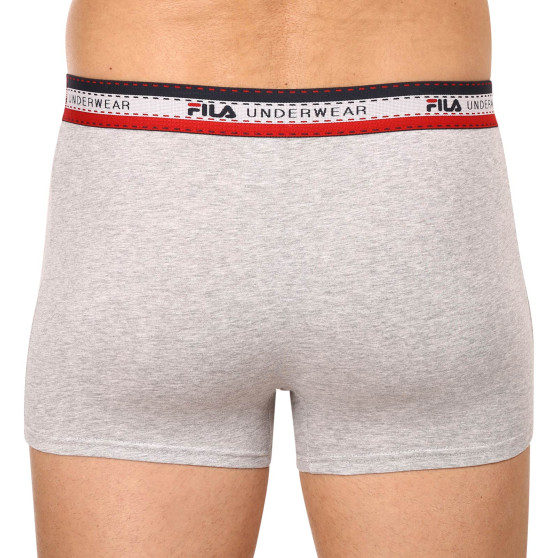 3PACK Boxers para homem Fila cinzento (FU5059/3-400)