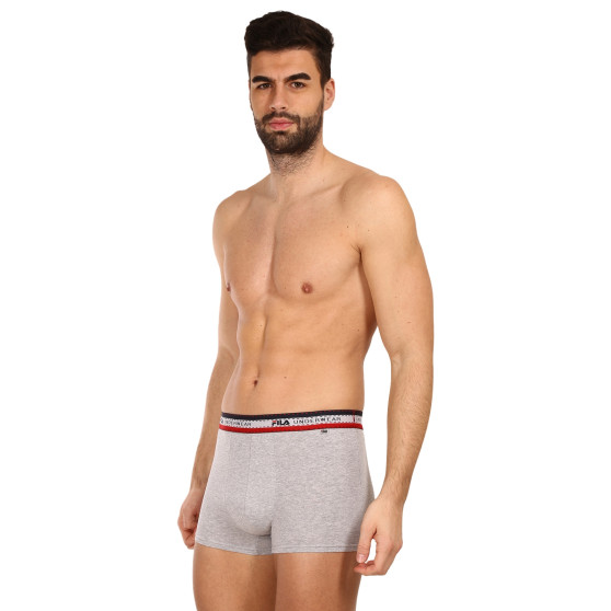 3PACK Boxers para homem Fila cinzento (FU5059/3-400)