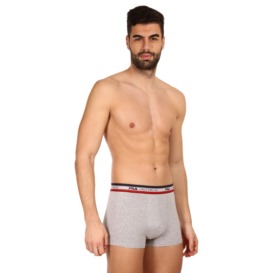 3PACK Boxers para homem Fila cinzento (FU5059/3-400)