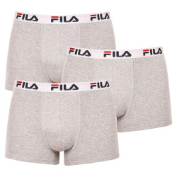 3PACK Boxers para homem Fila cinzento (FU5016/3-400)