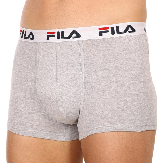 3PACK Boxers para homem Fila cinzento (FU5016/3-400)