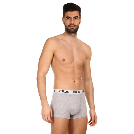 3PACK Boxers para homem Fila cinzento (FU5016/3-400)