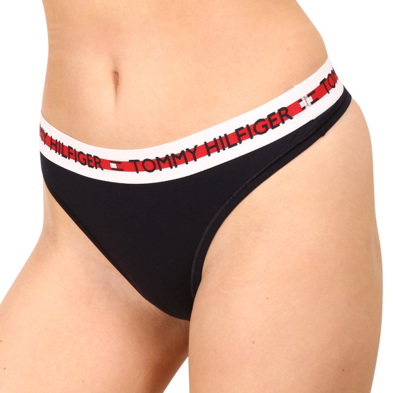 Tanga para mulher Tommy Hilfiger azul escuro (UW0UW02458 DW5)