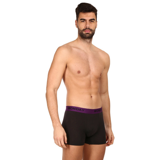 7PACK Boxers para homem Nedeto preto (7NDTB001-week)