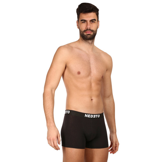 7PACK Boxers para homem Nedeto preto (7NDTB001-brand)