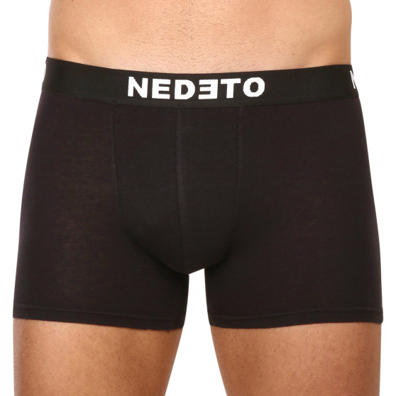 5PACK Boxers para homem Nedeto preto (5NDTB001-brand)