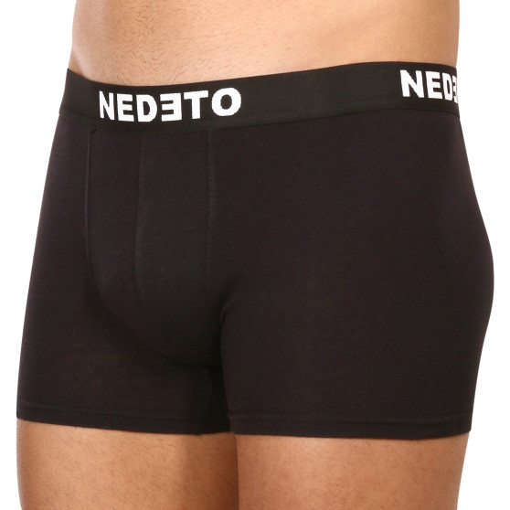 5PACK Boxers para homem Nedeto preto (5NDTB001-brand)