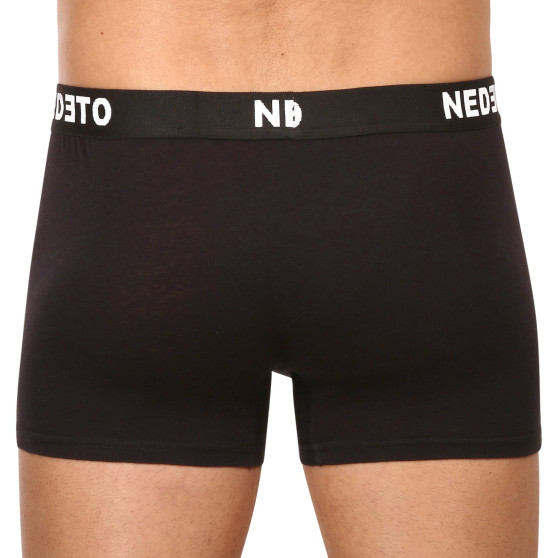 5PACK Boxers para homem Nedeto preto (5NDTB001-brand)