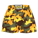 Boxers para crianças Styx art borracha clássica camuflagem amarelo (J1559)