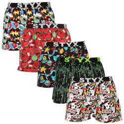 5PACK Boxers para homem Styx arte esportes borracha multicolorido (5B1126913)