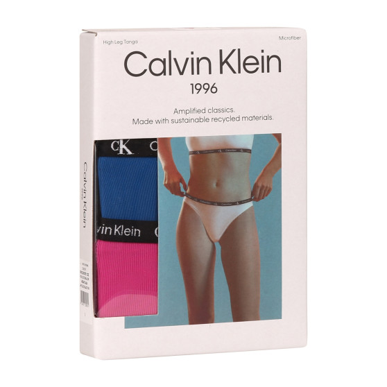 2PACK cuecas brasileiras para mulher Calvin Klein multicolorido (QD5037E-C0Z)