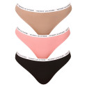 3PACK Tanga para mulher Tommy Hilfiger multicolorido (UW0UW02829 0R1)