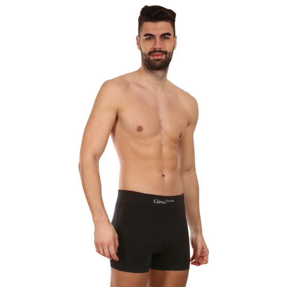 Boxers para homem Gino bambu sem costuras preto (54004)