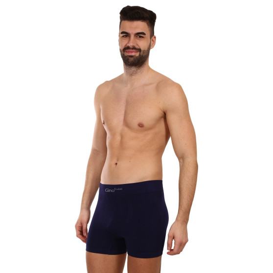 Boxers para homem Gino bambu sem costuras azul (54004)