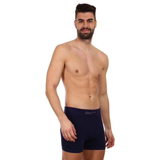 Boxers para homem Gino bambu sem costuras azul (54004)