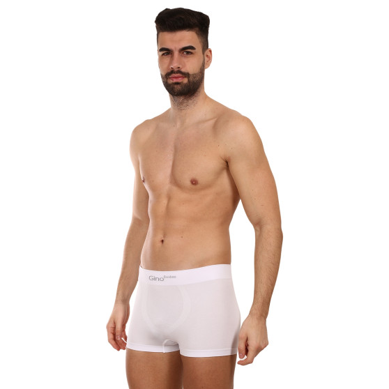 Boxers para homem Gino bambu sem costuras branco (53004)