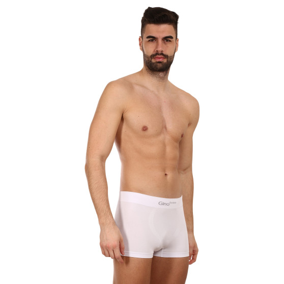 Boxers para homem Gino bambu sem costuras branco (53004)